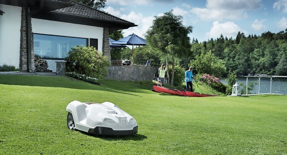 Robots are the fastest growing sector in the lawnmower market This robotic mower mows your lawn for you