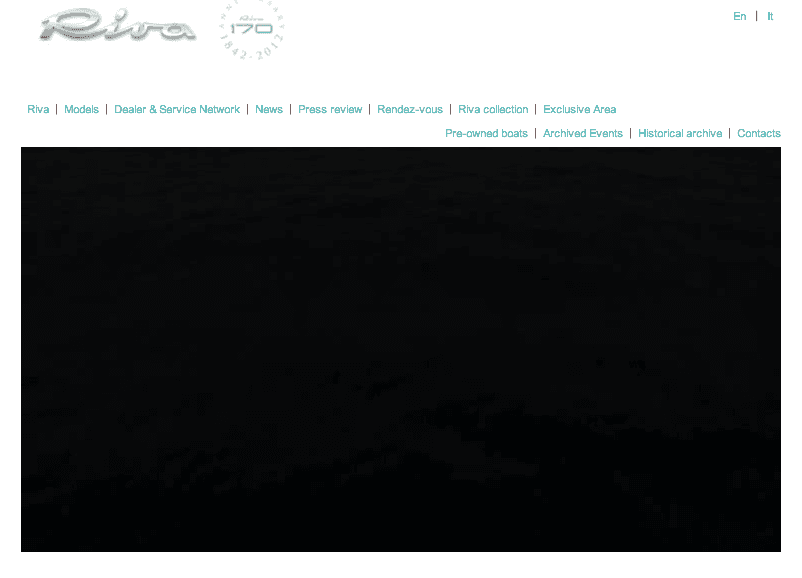 Example of a non-performing website home page