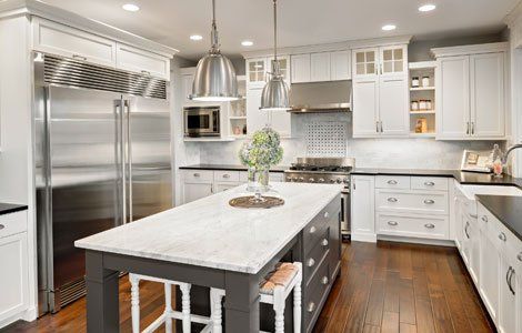 Cabinet Painting — White Colored Kitchen Cabinets in Omaha, NE