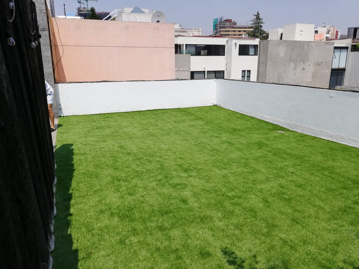 Pasto artificial azotea