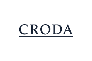 Um logotipo para uma empresa chamada Croda em um fundo branco.
