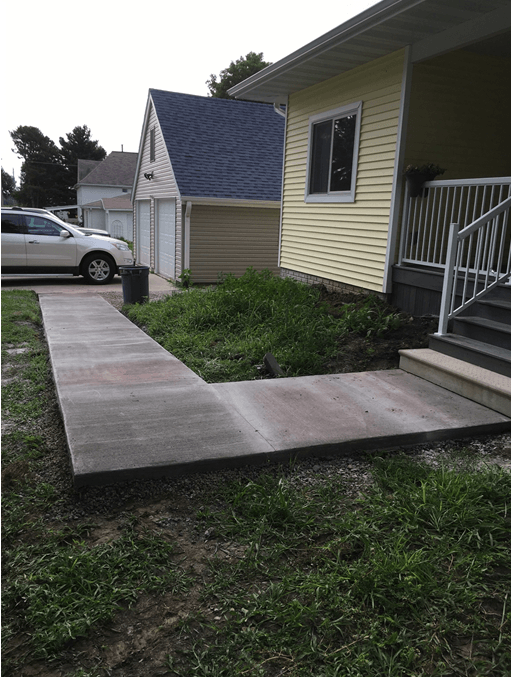 Large Concrete Walkway Slab Waverly IA