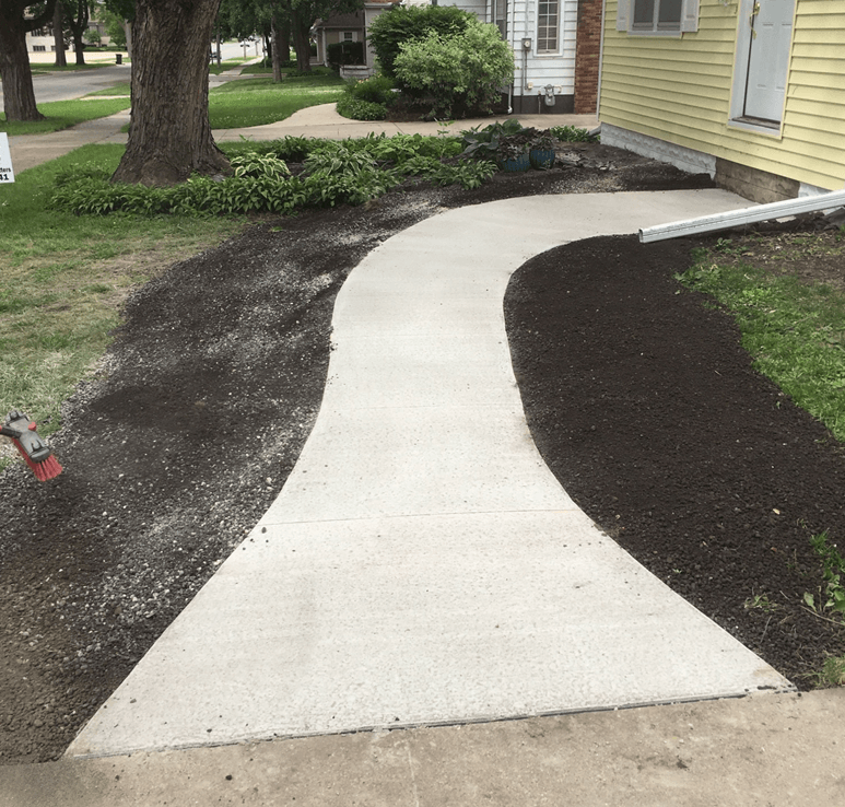 Curved Concrete Path Design Waverly IA