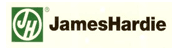 Logo of James Hardie, featuring the initials