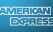 American Express logo on a blue background.