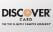Discover Card logo on white background. The logo features the word