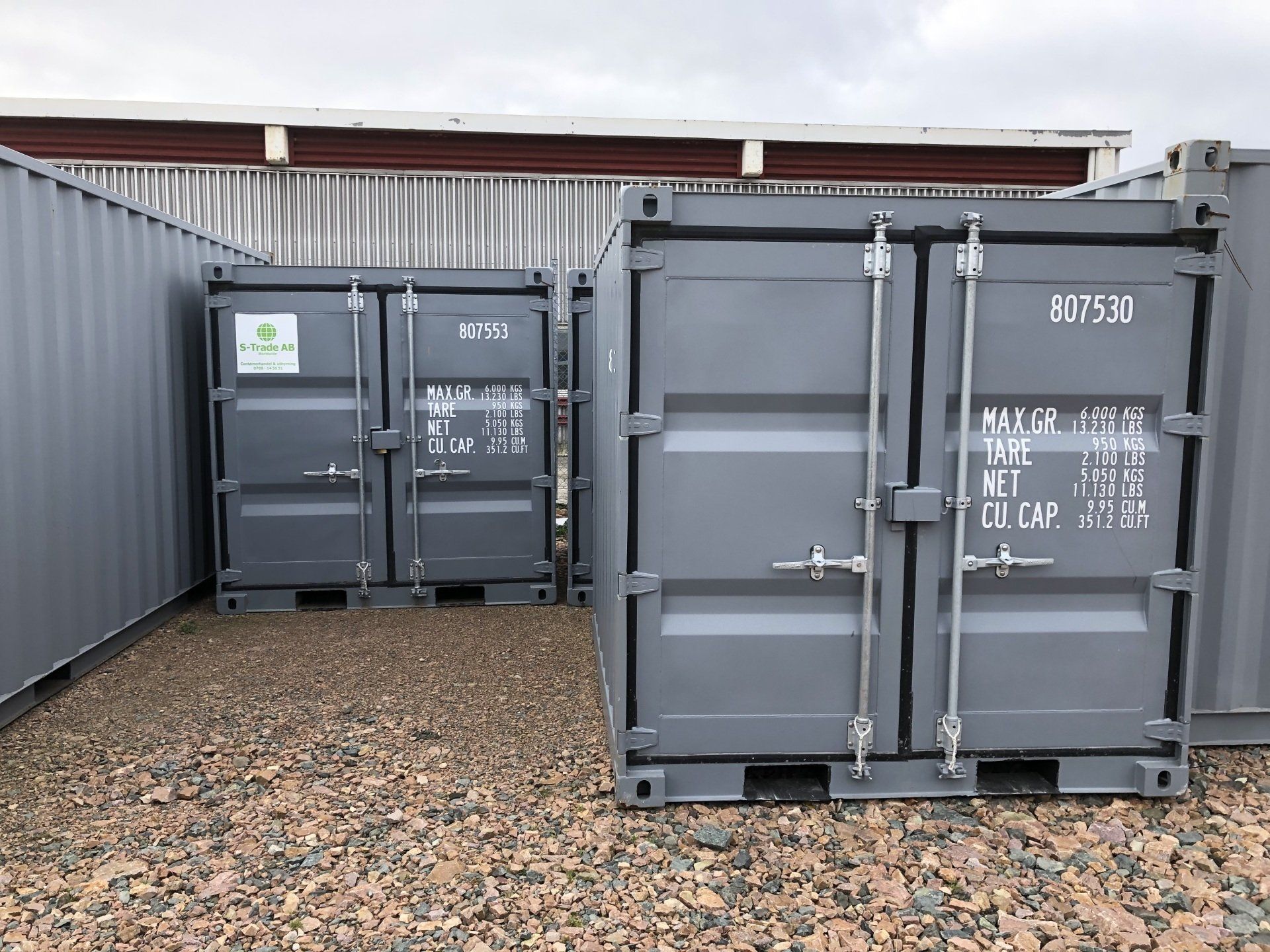 8 fot förrådscontainer Hyr Köp Leasa Malmö Göteborg Helsingborg Västerås Norrköping