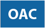 The word oac is on a blue background.
