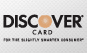A close up of a discover card on a white background.