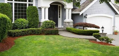 Trusted Landscape Services — Lawn With Green Grass And Shrubs in Lexington, KY Trusted Landscape Services — Lawn With Green Grass And Shrubs in Lexington, KY