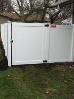 Solid White Vinyl Fence — Danville, IL — Illini Fence Newco