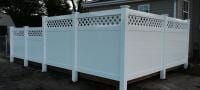 White Vinyl Fence with Design and Edge — Danville, IL — Illini Fence Newco