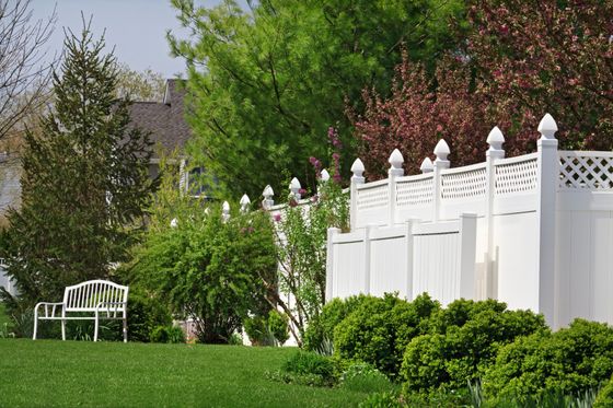 Fence Installation — Tall White Fence in Champaign, IL