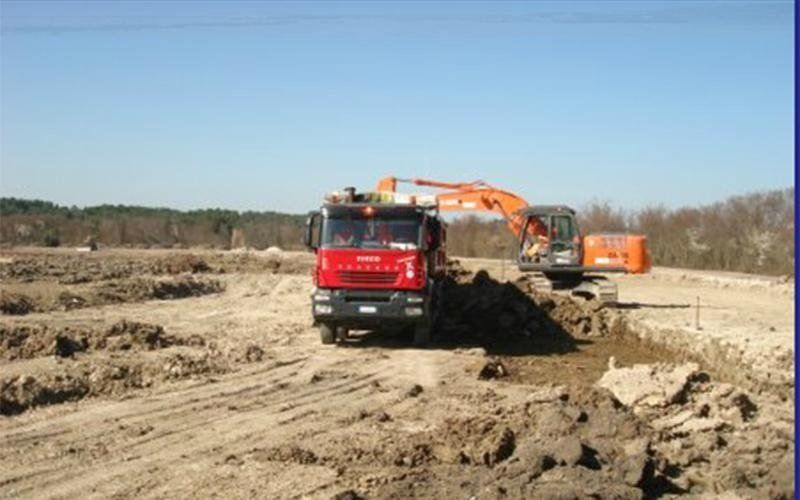 macchine pesanti in cantiere