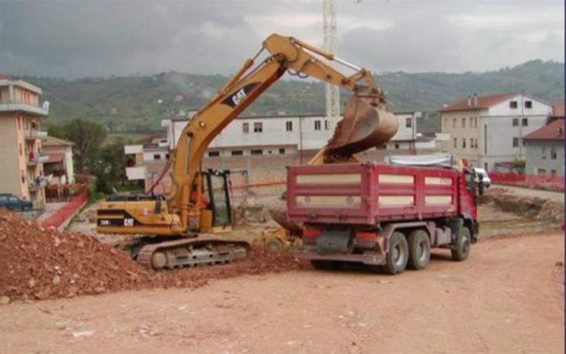 scavo in cantiere