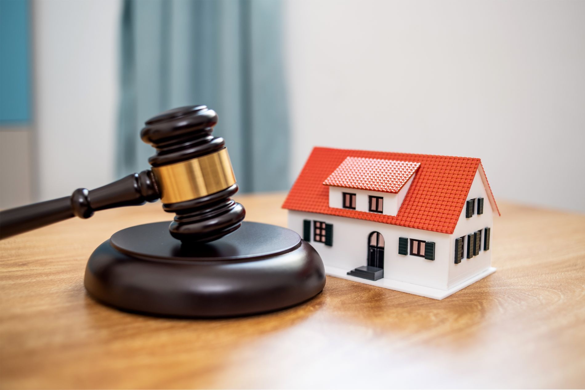 Gavel and house