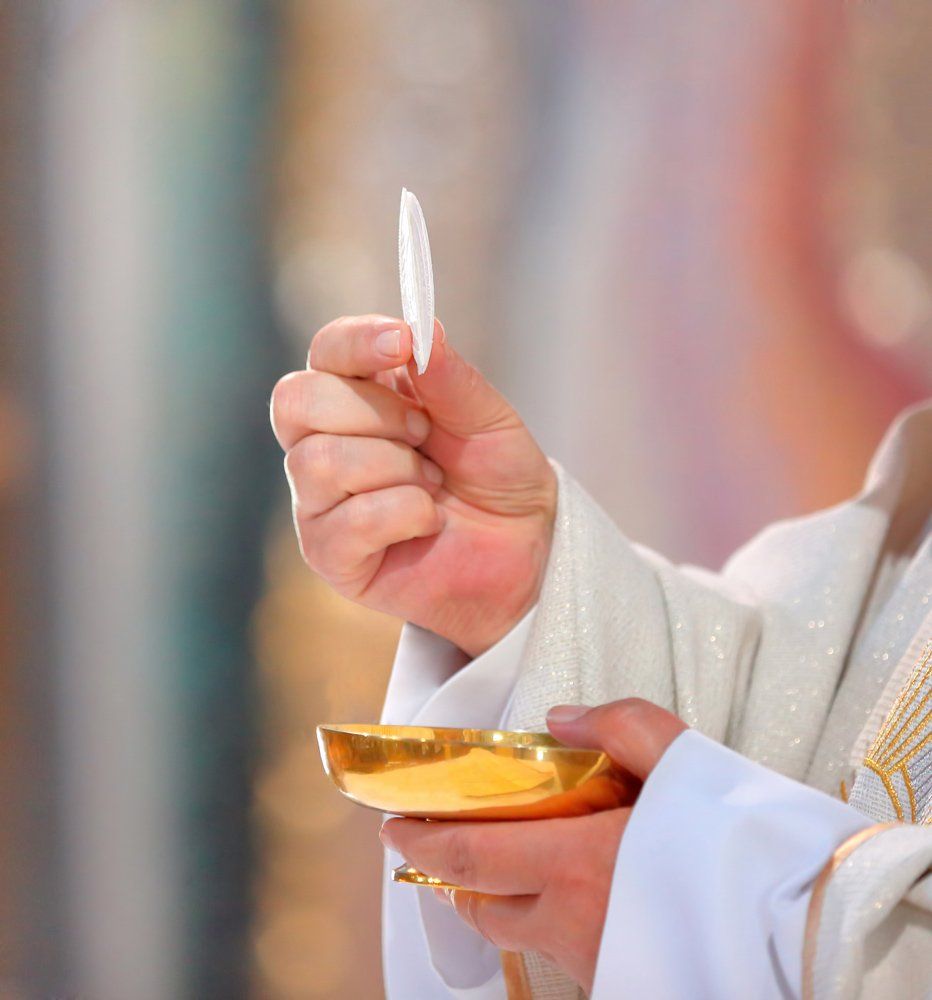 Priest Celebrate Mass at the Church — Saint John, IN — Boric Religious Gift