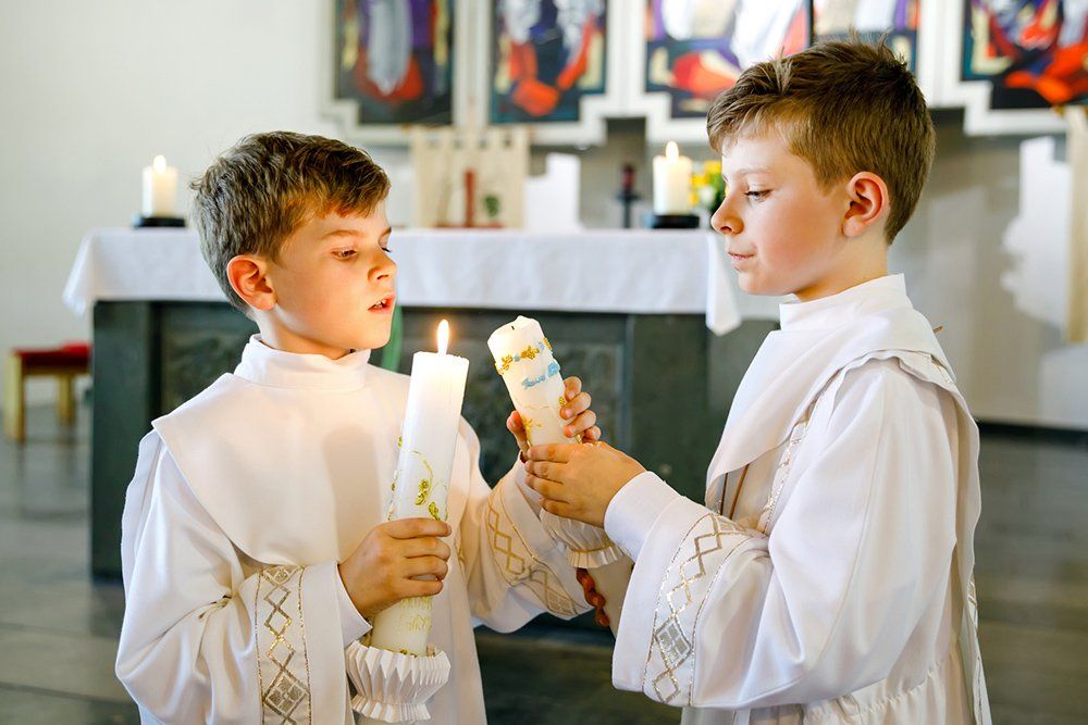 Boys Receiving Their First Communion — Saint John, IN — Boric Religious Gift Boys Receiving Their First Communion — Saint John, IN — Boric Religious Gift