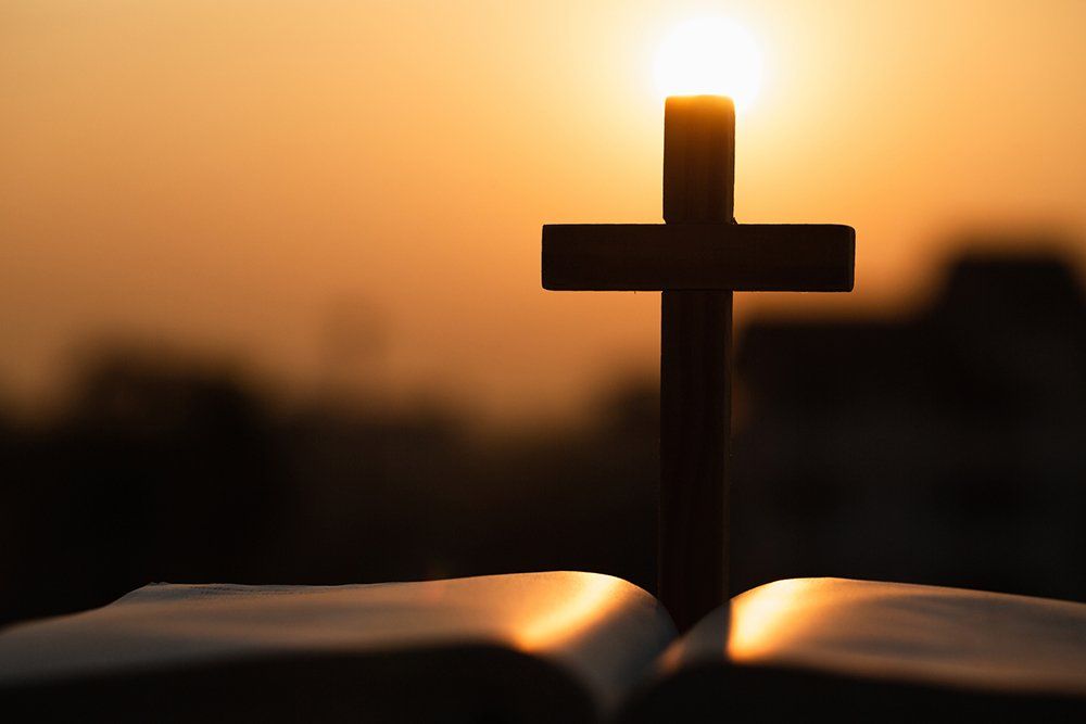 Silhouette of the Wooden Cross — Saint John, IN — Boric Religious Gift