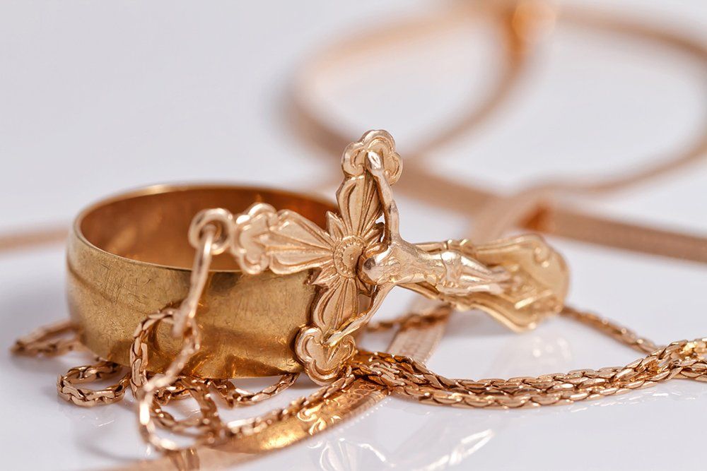 Wedding Ring and Gold Orthodox Cross — Saint John, IN — Boric Religious Gift Wedding Ring and Gold Orthodox Cross — Saint John, IN — Boric Religious Gift