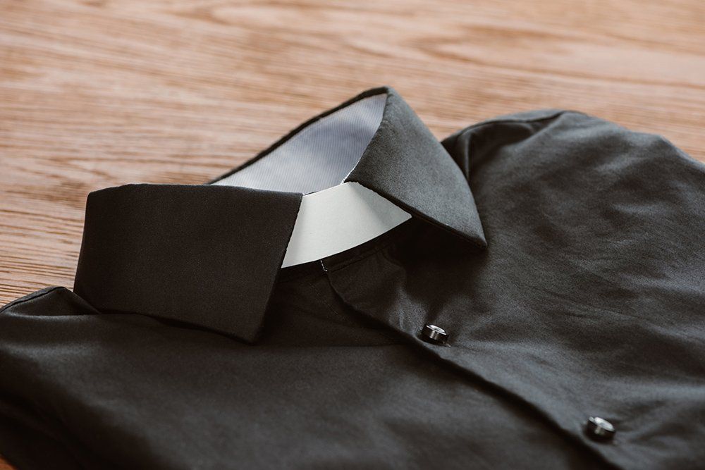 Shot of Clerical Shirt with White Collar — Saint John, IN — Boric Religious Gift