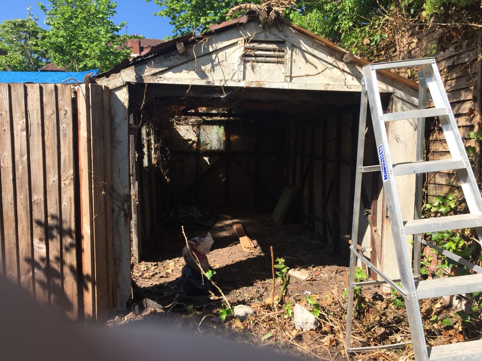 Damaged house