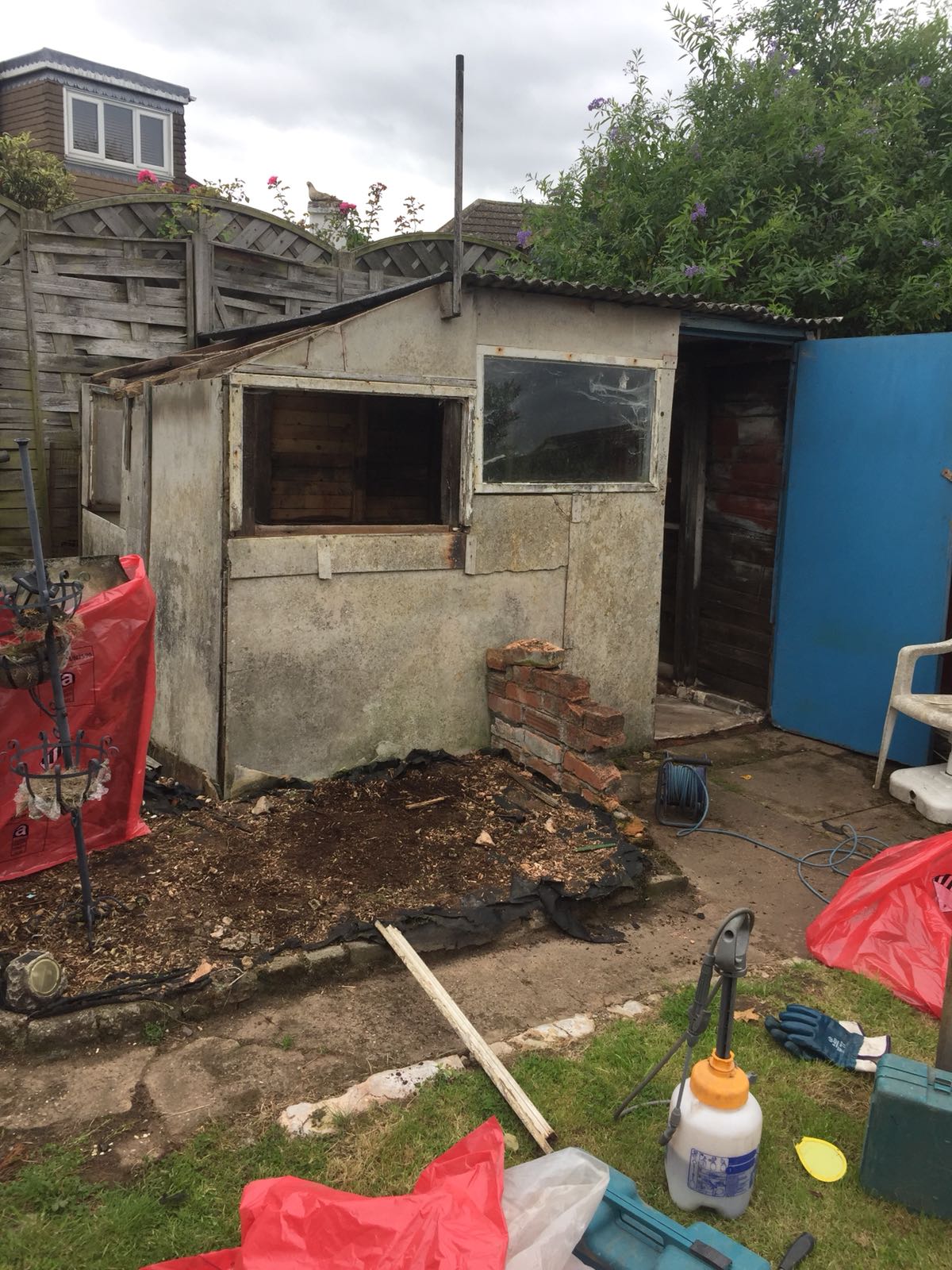 Damaged house