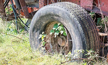 Damaged tyre