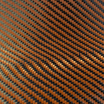 Carbon fibre fabric with red decorative weave used in composite moulding by Henleycraft Ltd Portsmouth
