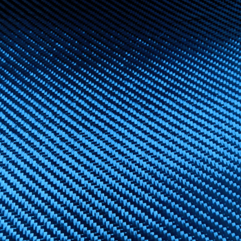 Carbon fibre fabric with blue decorative weave used in composite moulding by Henleycraft Ltd Portsmouth