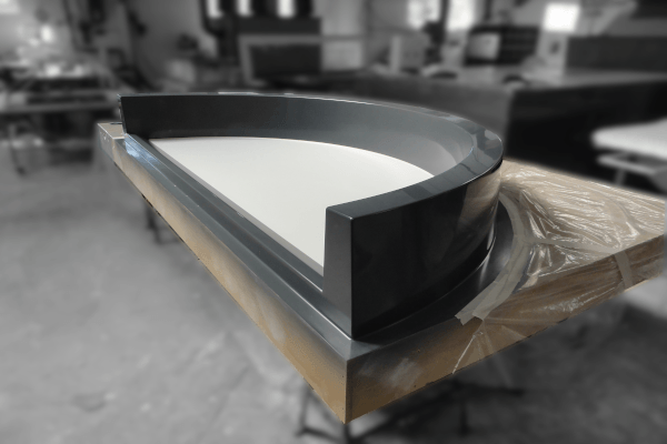Bespoke GRP fibreglass garden water feature trough manufactured by Henleycraft Ltd Portsmouth for Chelsea Flower Show