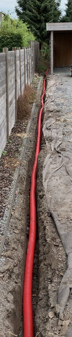 stroomkabel in de grond