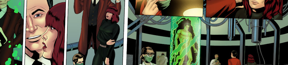 Comic page from The Spy Academy zombie Eagle is revived from the dead
