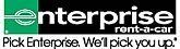 Enterprise Rent-A-Car logo with green banner and tagline “Pick Enterprise. We’ll pick you up.”