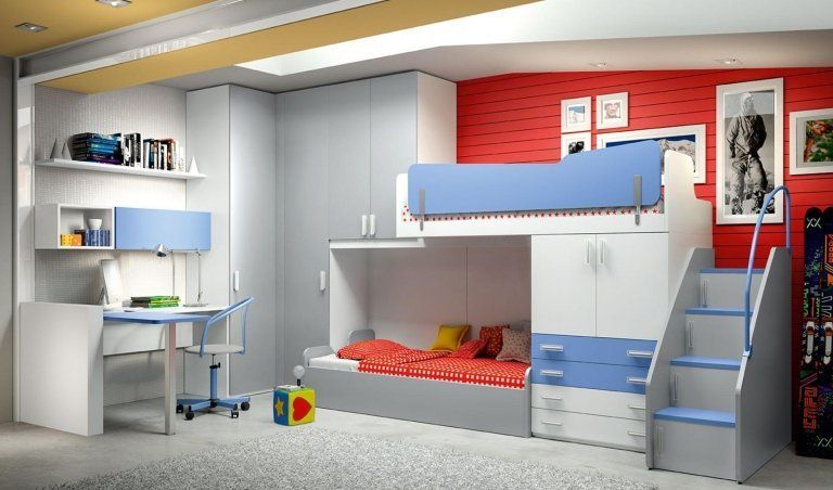 Cameretta con letto a castello