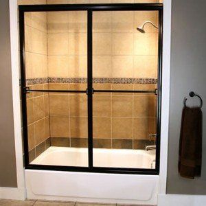 Framed shower door 1 - Glass in Rockport, ME Framed shower door 1 - Glass in Rockport, ME