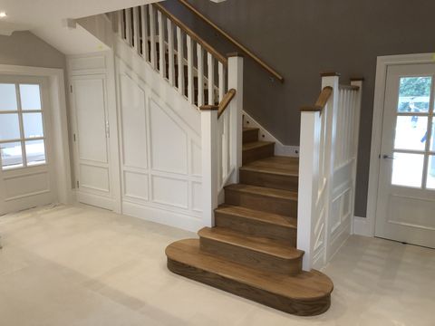 Wooden Handmade Staircase, Maplehurst, Sussex. Wooden Handmade Staircase, Maplehurst, Sussex. Builder. Building contractor. Construction. Carpentry. Carpentry contractor. Extensions. New builds. Timber frame fabrication and erection. Design and build. Kitchen installations. Horsham. Surrey. Reigate. Redhill. Dorking. Crawley. West Sussex. Cranleigh.