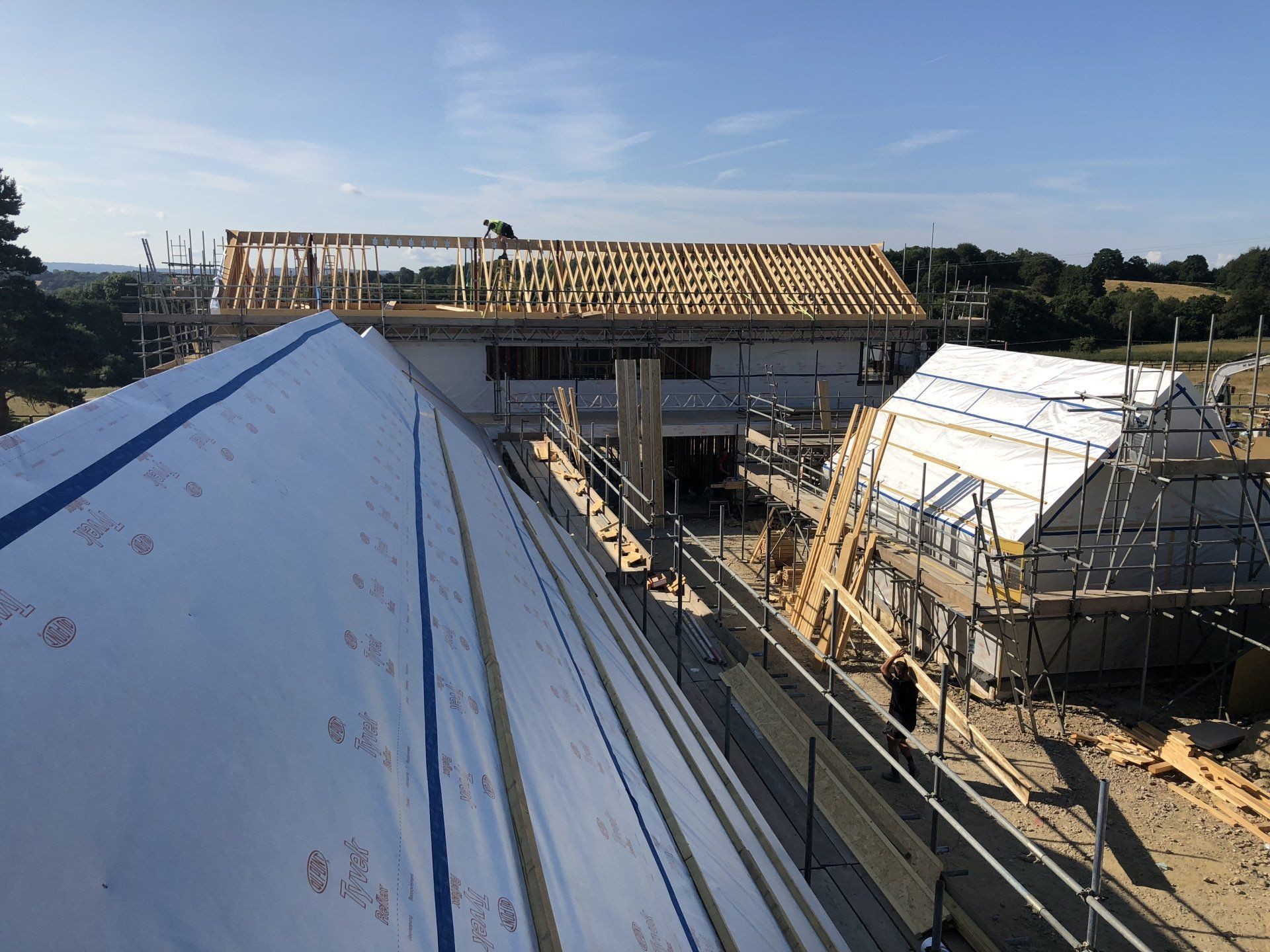 Lingfield Timber Frame Construction.  Builder. Building contractor. Construction. Carpentry. Carpentry contractor. Extensions. New builds. Timber frame fabrication and erection. Design and build. Kitchen installations. Horsham. Surrey. Reigate. Redhill. Dorking. Crawley. West Sussex. Cranleigh.