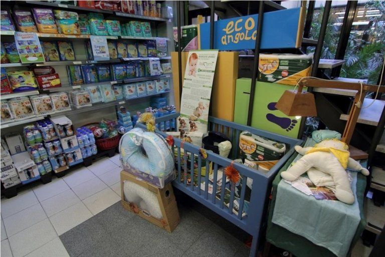 reparto per la vendita di articoli per bambini e neonati