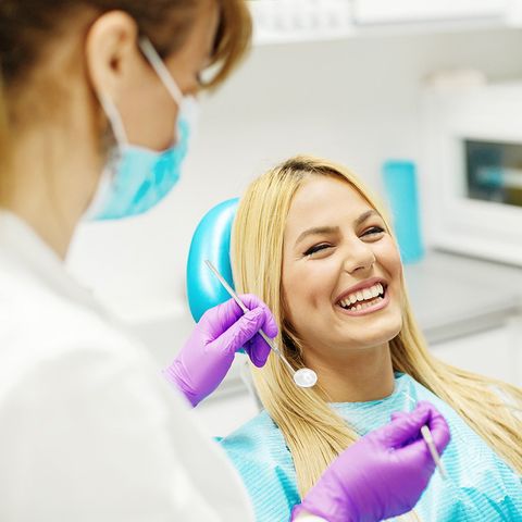 Patient Having a Laugh with the Dentist — Hickory, NC — McDonald Family Dentistry Patient Having a Laugh with the Dentist — Hickory, NC — McDonald Family Dentistry