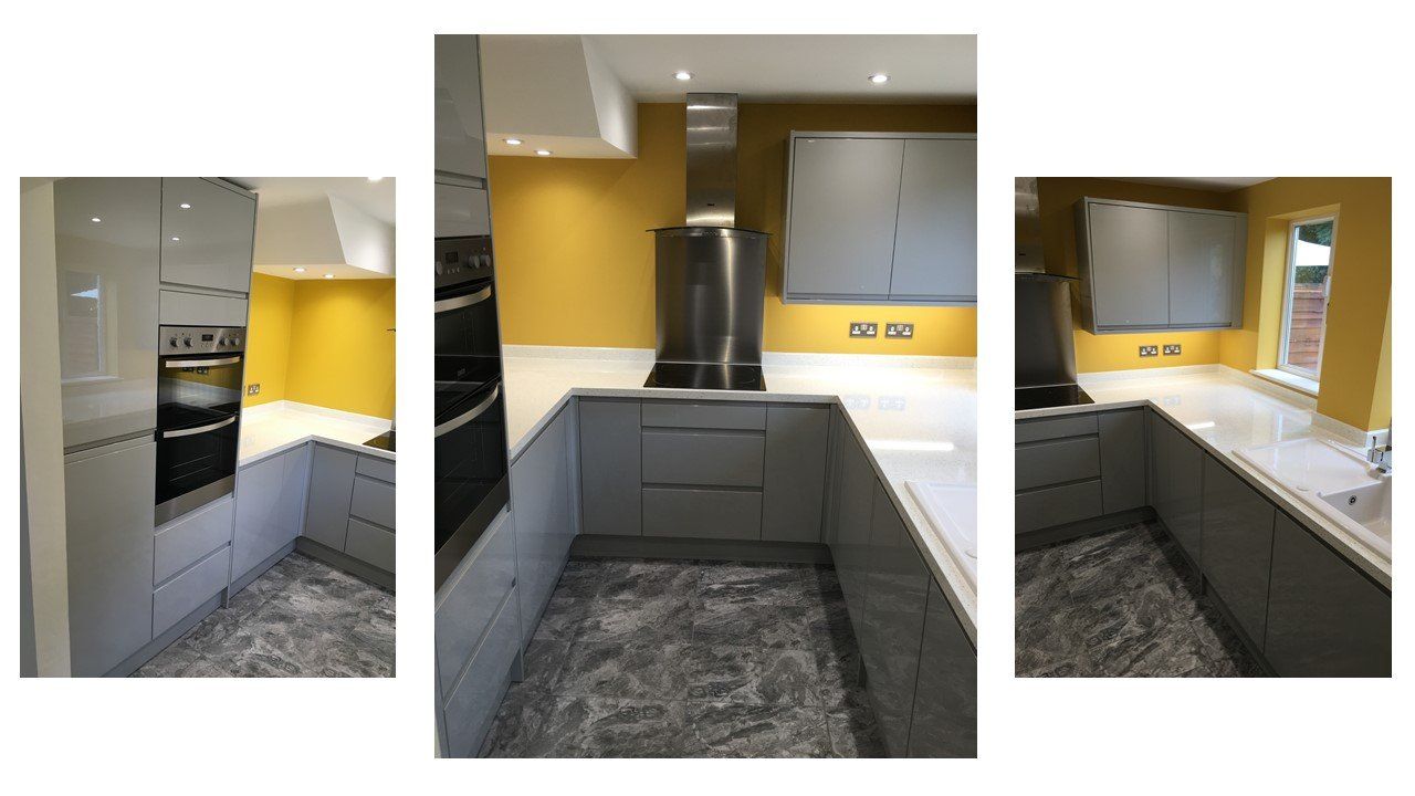 grey kitchen in calcot, reading