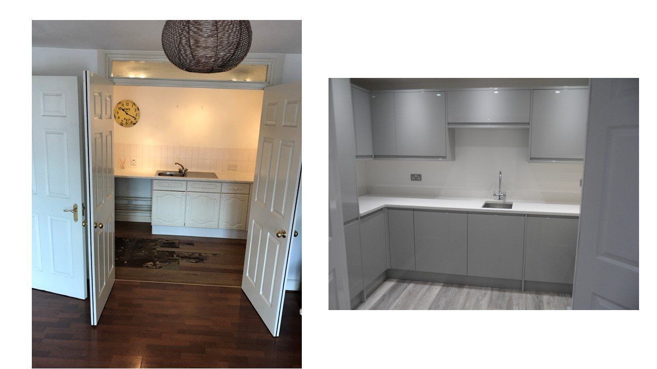 Property renovation in Reading flat kitchen