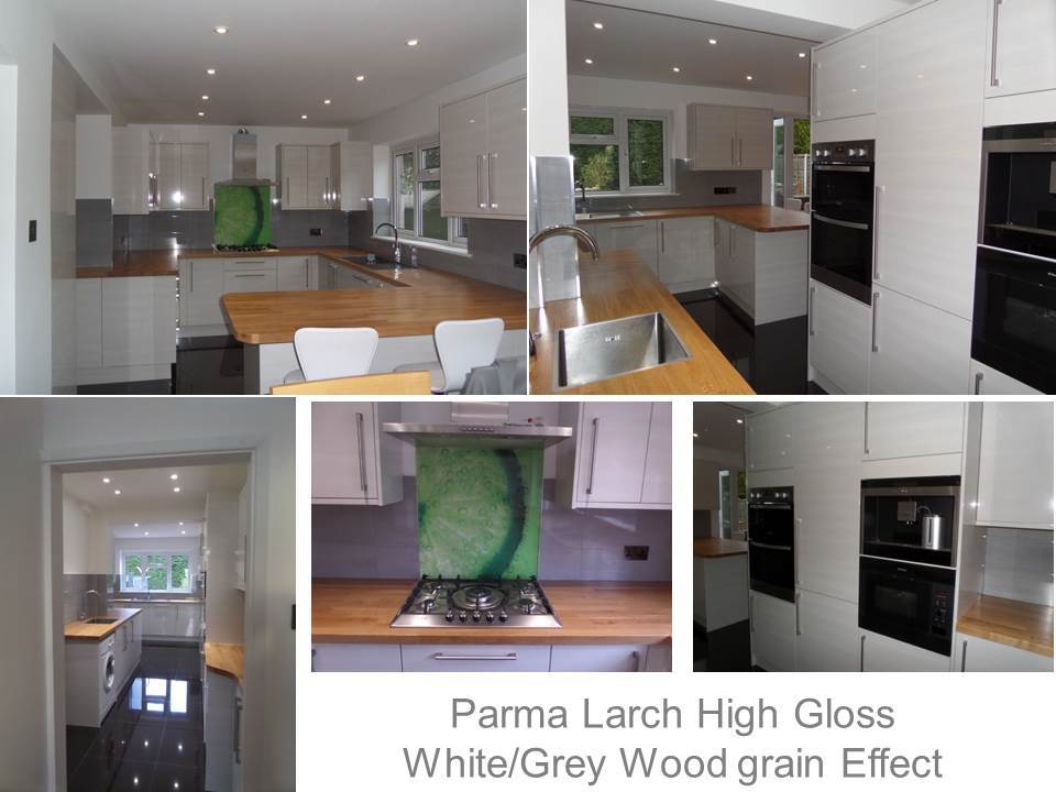kitchen with oak work tops