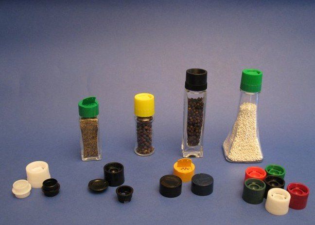 contenitori spezie con tappi macine