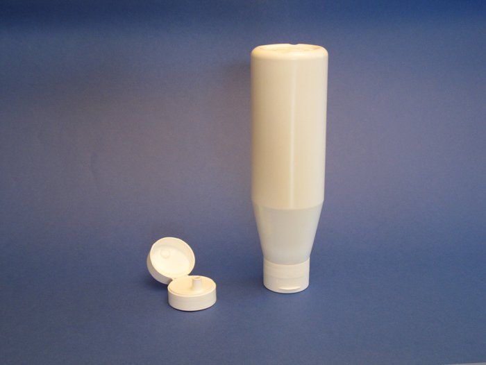 white polyethylene bottles