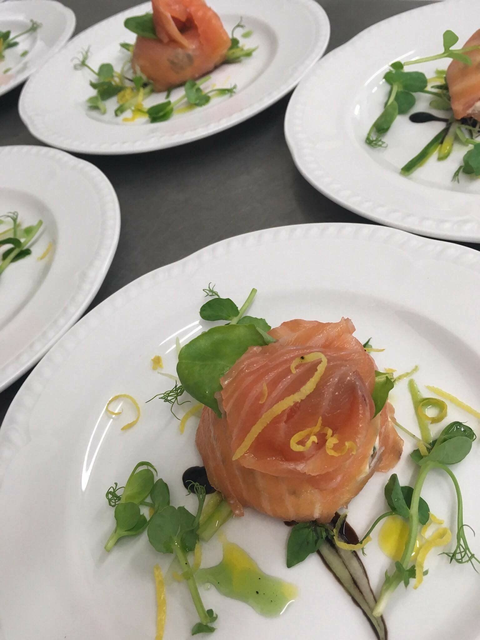 Avacado Mousse Wrapped in Smoked Salmon