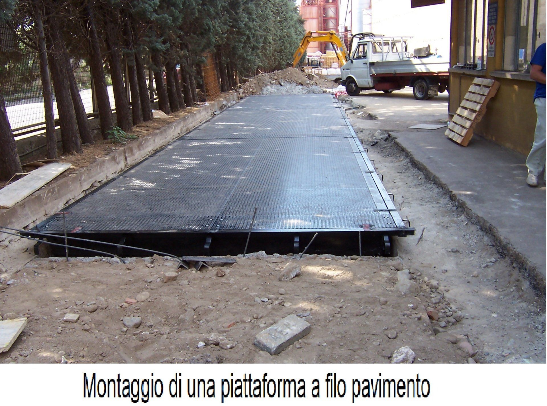 piattaforma a filo a pavimento