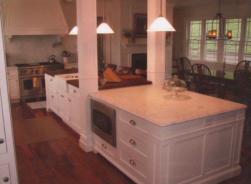 Luxury kitchen granite countertops with large center island