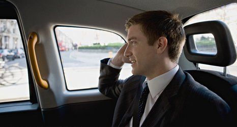 a corporate executive on a call