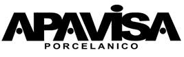 Logo APAVISA Porcelanico in grassetto nero su sfondo bianco